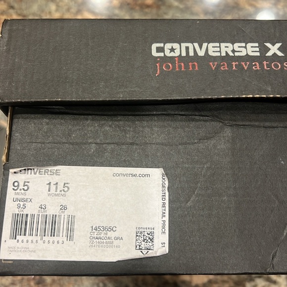 Converse X John Varvatos Zip Around Gray/Cream Leather HiTop Sneaker Men… - Picture 4 of 13